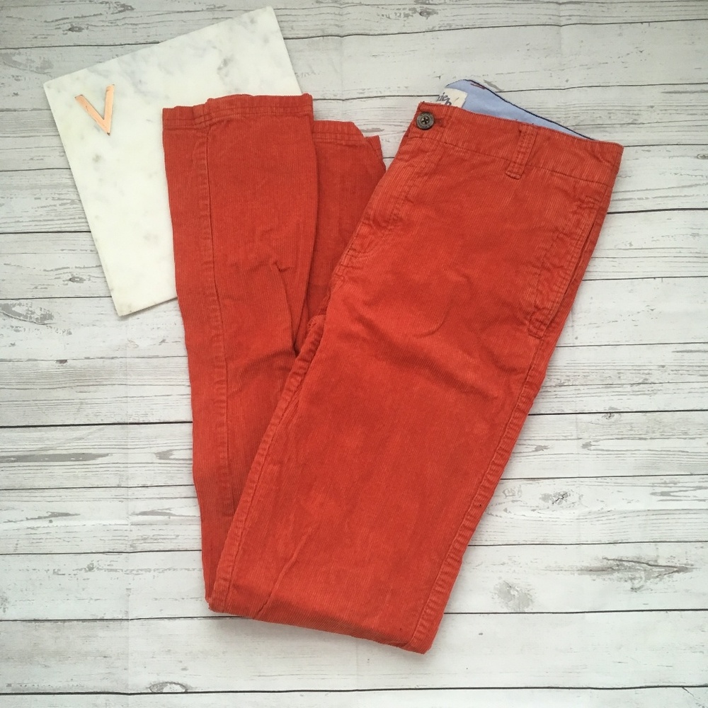 Johnnie B women’s 30 long orange corduroy pants